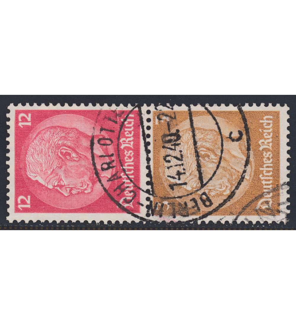 Deutsches Reich Zusammendruck S179 gestempelt Hindenburg 1939 (12+3)