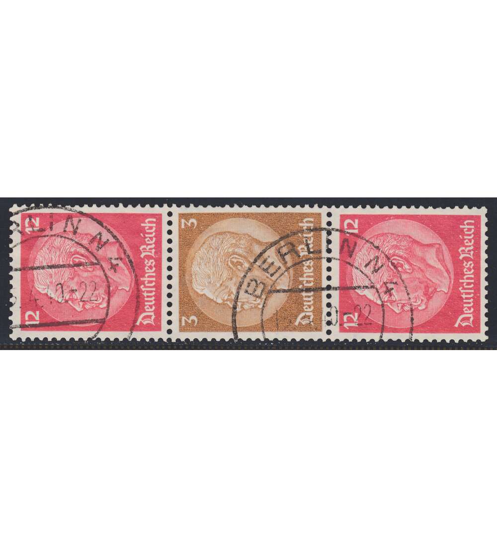 Deutsches Reich Zusammendruck S180 gestempelt Hindenburg 1939 (12+3+12)