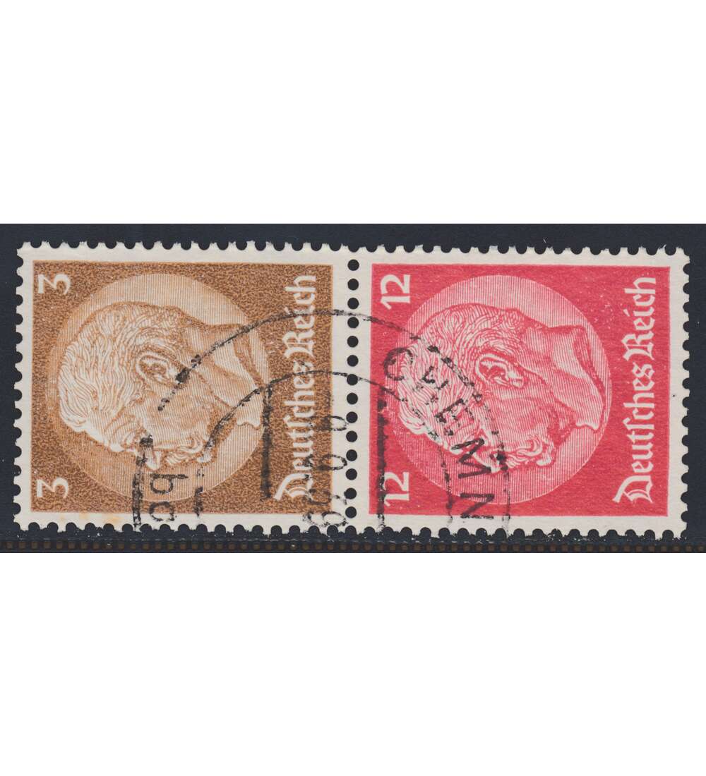 Deutsches Reich Zusammendruck S181 gestempelt Hindenburg 1939 (3+12)
