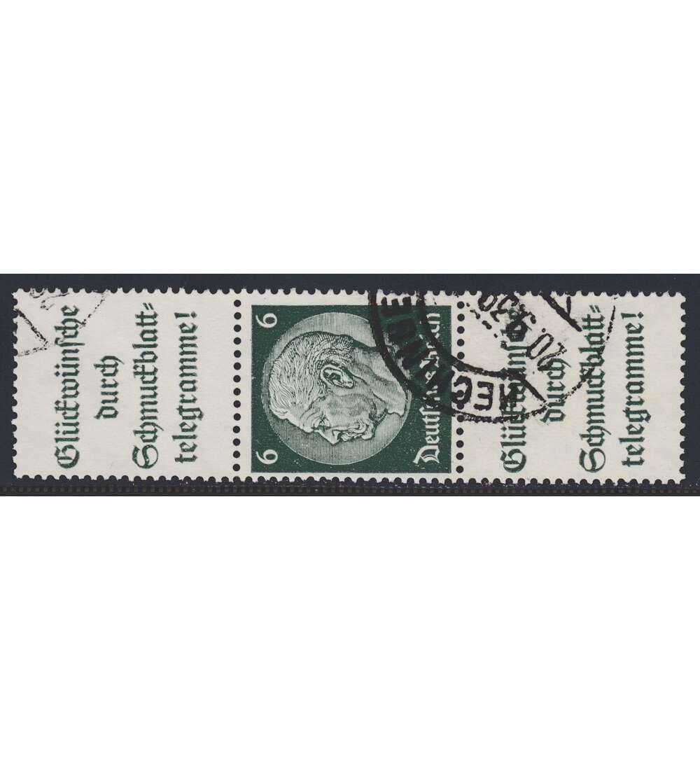 Deutsches Reich Zusammendruck S184 gestempelt Hindenburg 1939 (A14.1+6+A14.1)