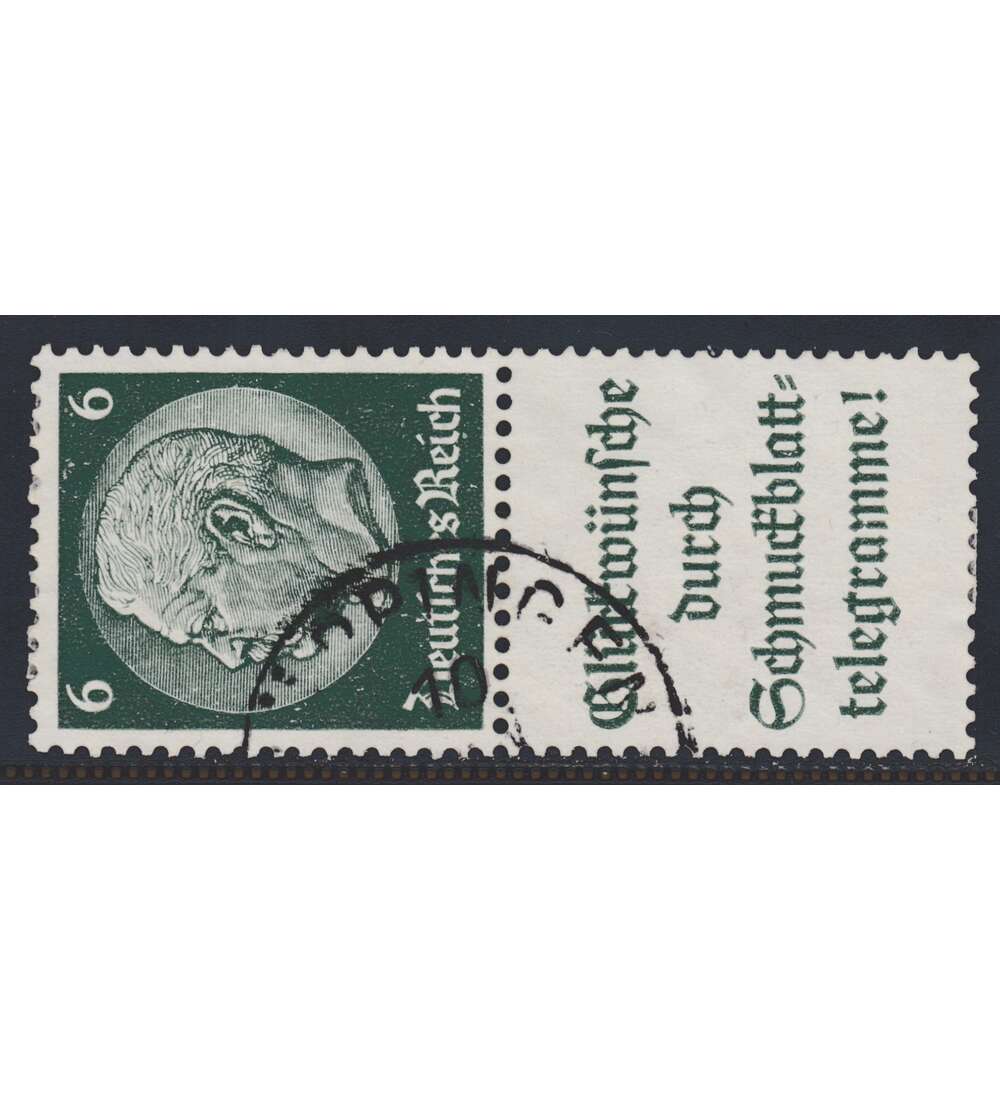 Deutsches Reich Zusammendruck S185 gestempelt Hindenburg 1939 (6+A14.1)