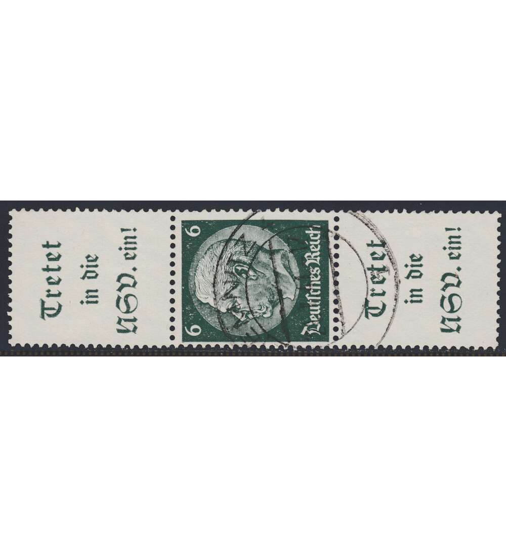 Deutsches Reich Zusammendruck S192 gestempelt Hindenburg 1939 (A15.1+6+A15.1)