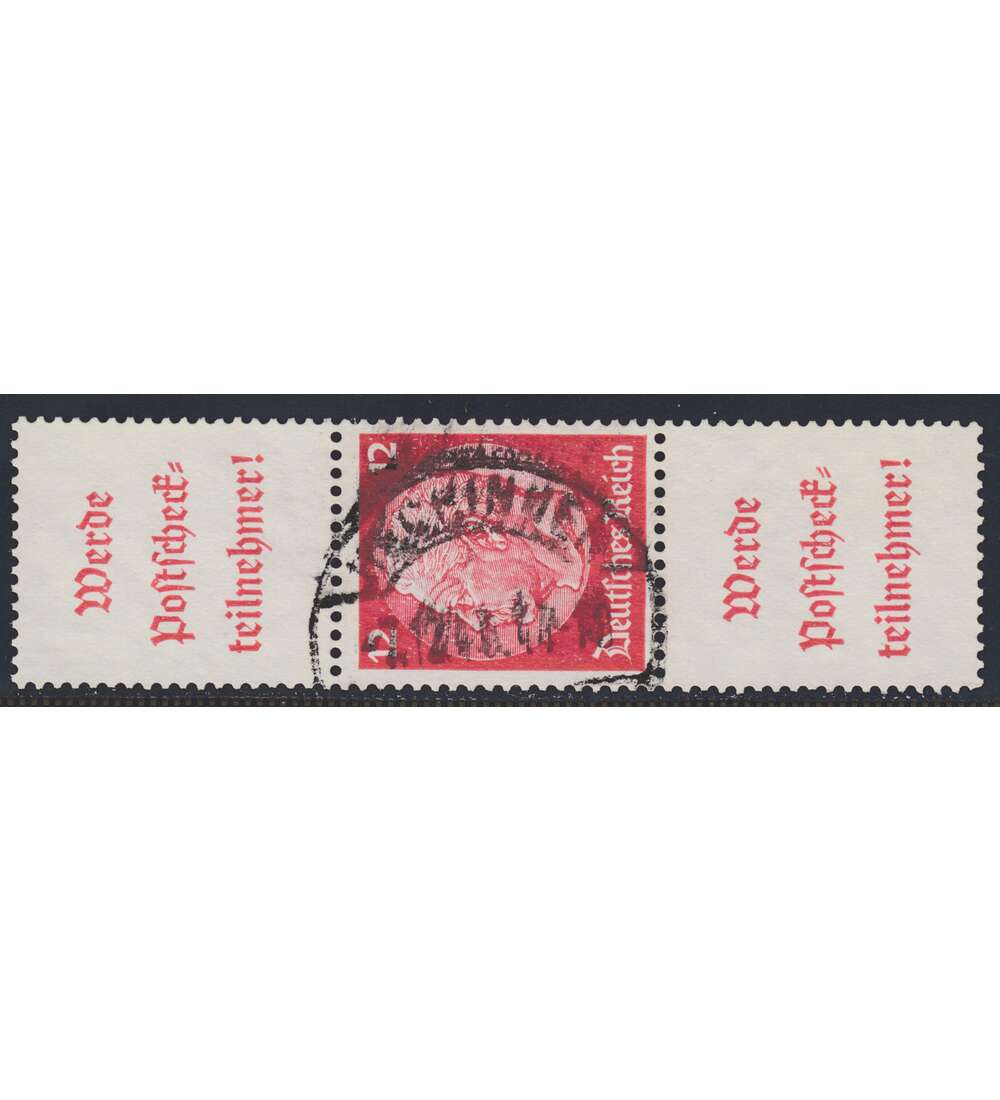 Deutsches Reich Zusammendruck S196 gestempelt Hindenburg (A16.1+12+A16.1)