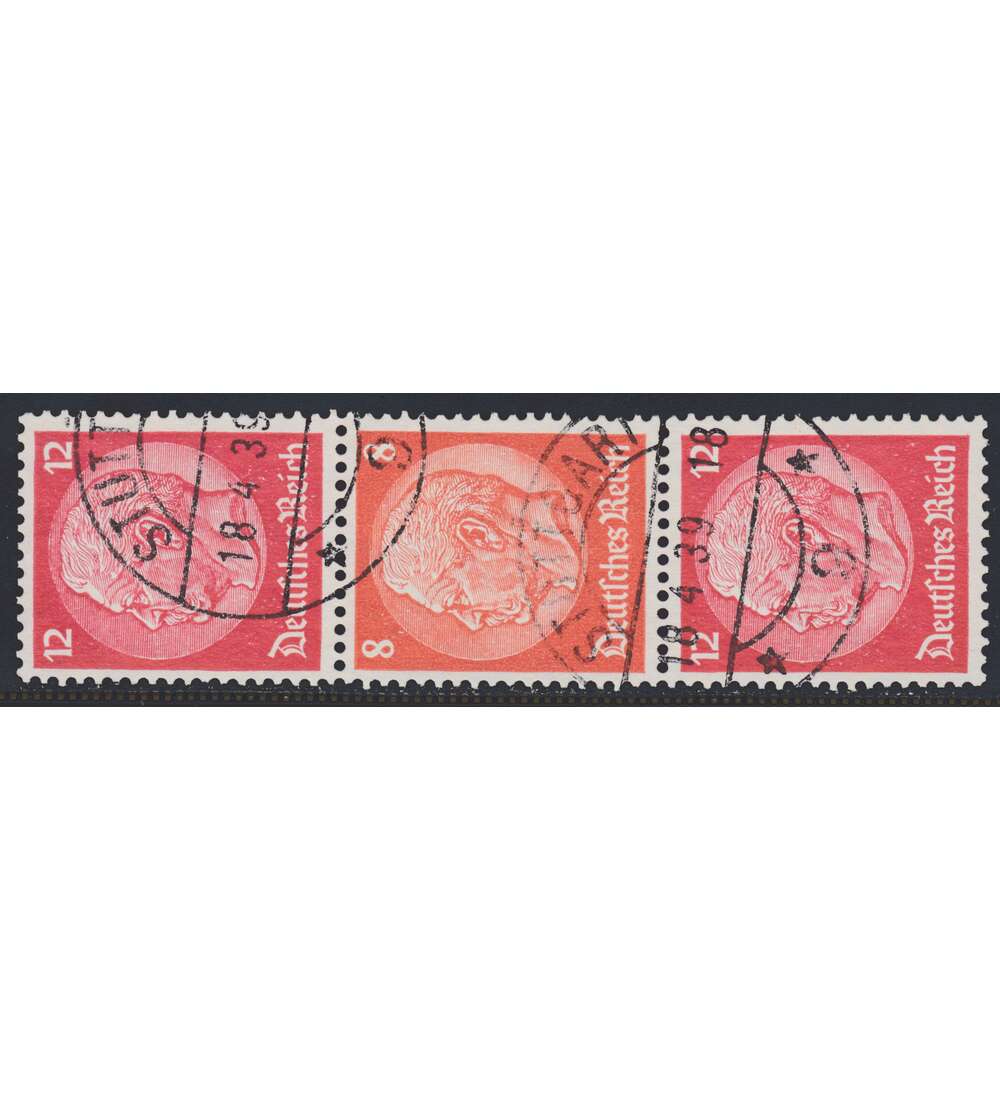 Deutsches Reich Zusammendruck S200 gestempelt Hindenburg 1939 (12+8+12)