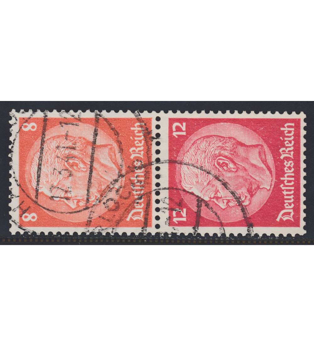 Deutsches Reich Zusammendruck S201 gestempelt Hindenburg 1939 (8+12)
