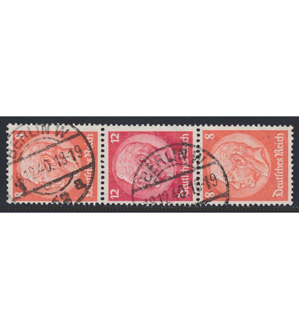 Deutsches Reich Zusammendruck S202 gestempelt Hindenburg 1939 (8+12+8)