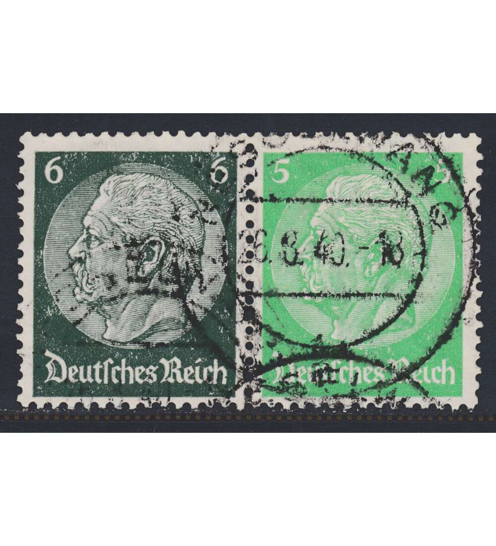Deutsches Reich Zusammendruck W83 gestempelt Hindenburg 1939 (6+5)