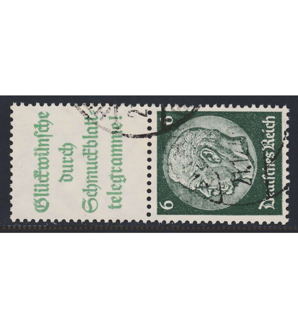 Deutsches Reich Zusammendruck S207.2 gestempelt Hindenburg 1940