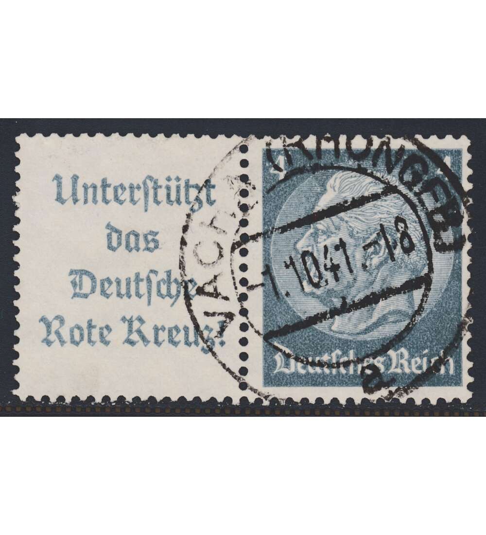 Deutsches Reich Zusammendruck W89 gestempelt Hindenburg 1940 (A17.1+4)