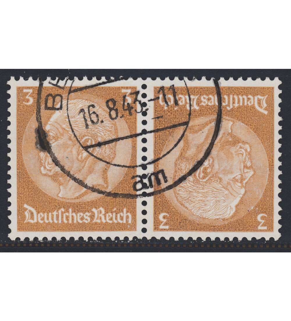 Deutsches Reich Zusammendruck K22 gestempelt Hindenburg EHG2 (3+3)