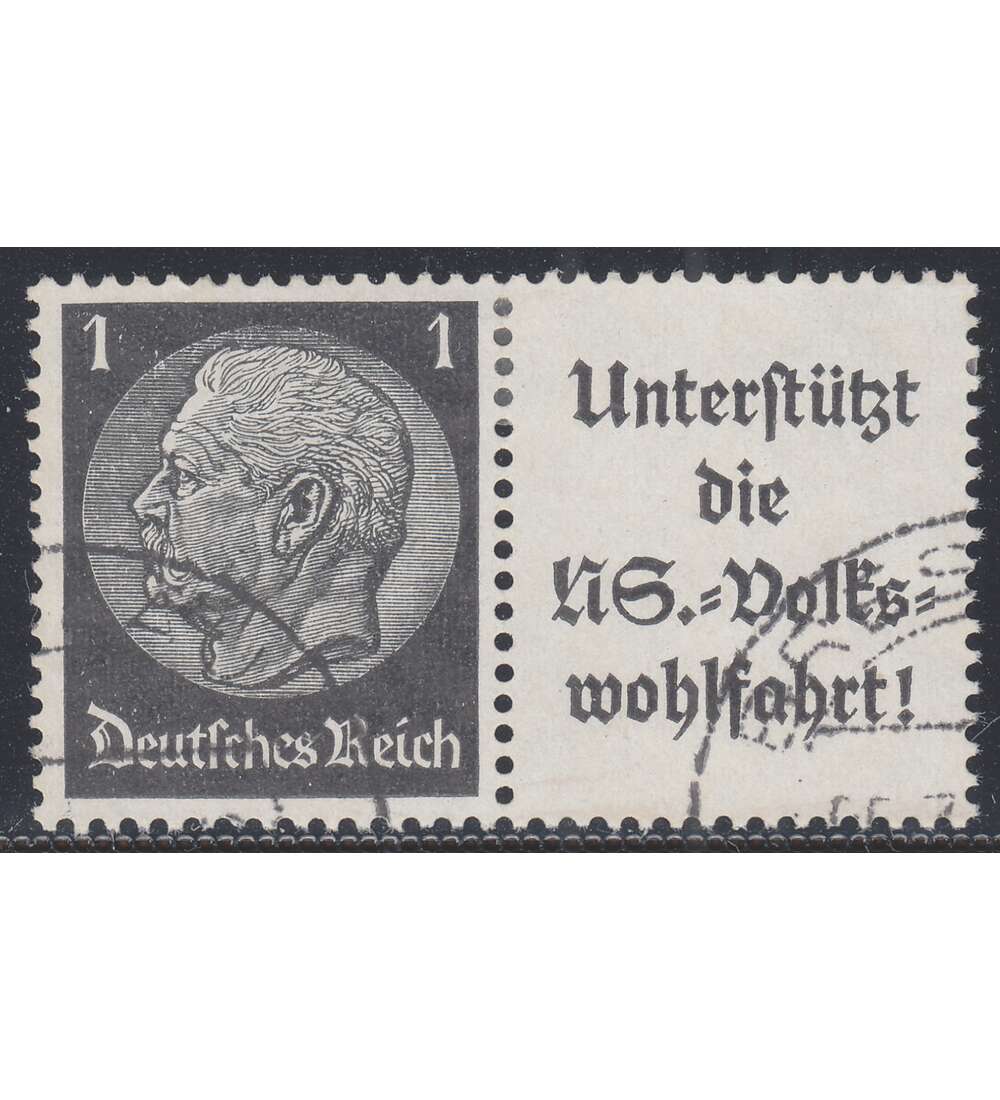 Deutsches Reich Zusammendruck W91 gestempelt Hindenburg EHG2 (1+A8.3)