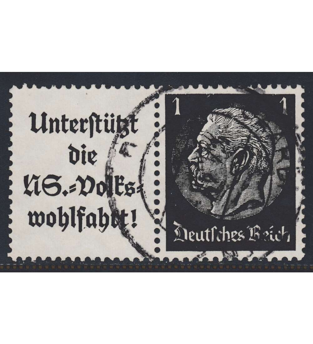 Deutsches Reich Zusammendruck W93 gestempelt Hindenburg EHG2 (A8.3+1)