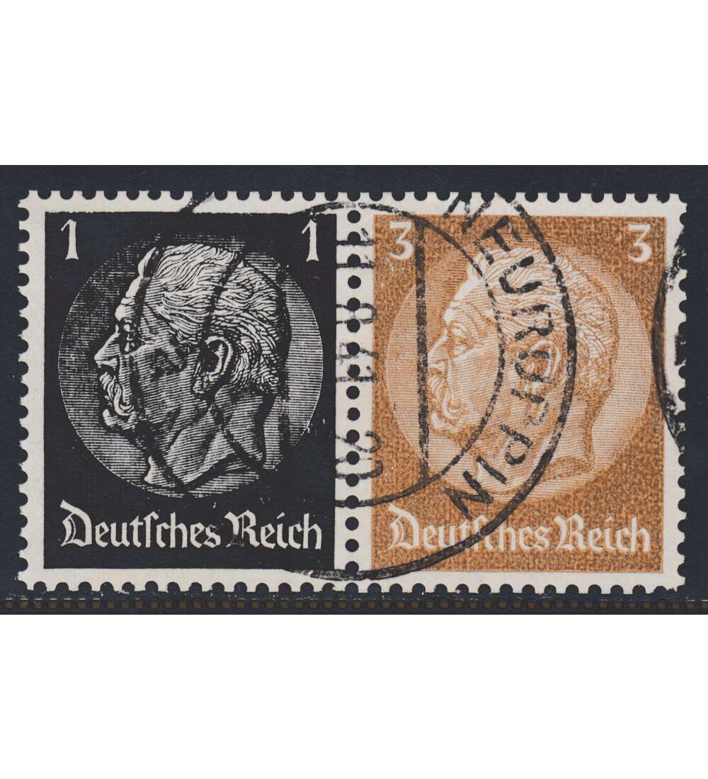 Deutsches Reich Zusammendruck W95 gestempelt Hindenburg EHG2 (1+3)