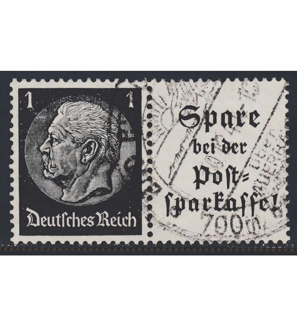 Deutsches Reich Zusammendruck W97 gestempelt Hindenburg EHG3 (1+A13.2)