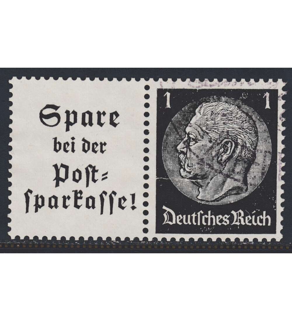 Deutsches Reich Zusammendruck W99 gestempelt Hindenburg EHG3 (A13.2+1)