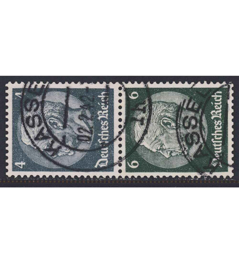 Deutsches Reich Zusammendruck S215 gestempelt Hindenburg aus Rollen (4+6)