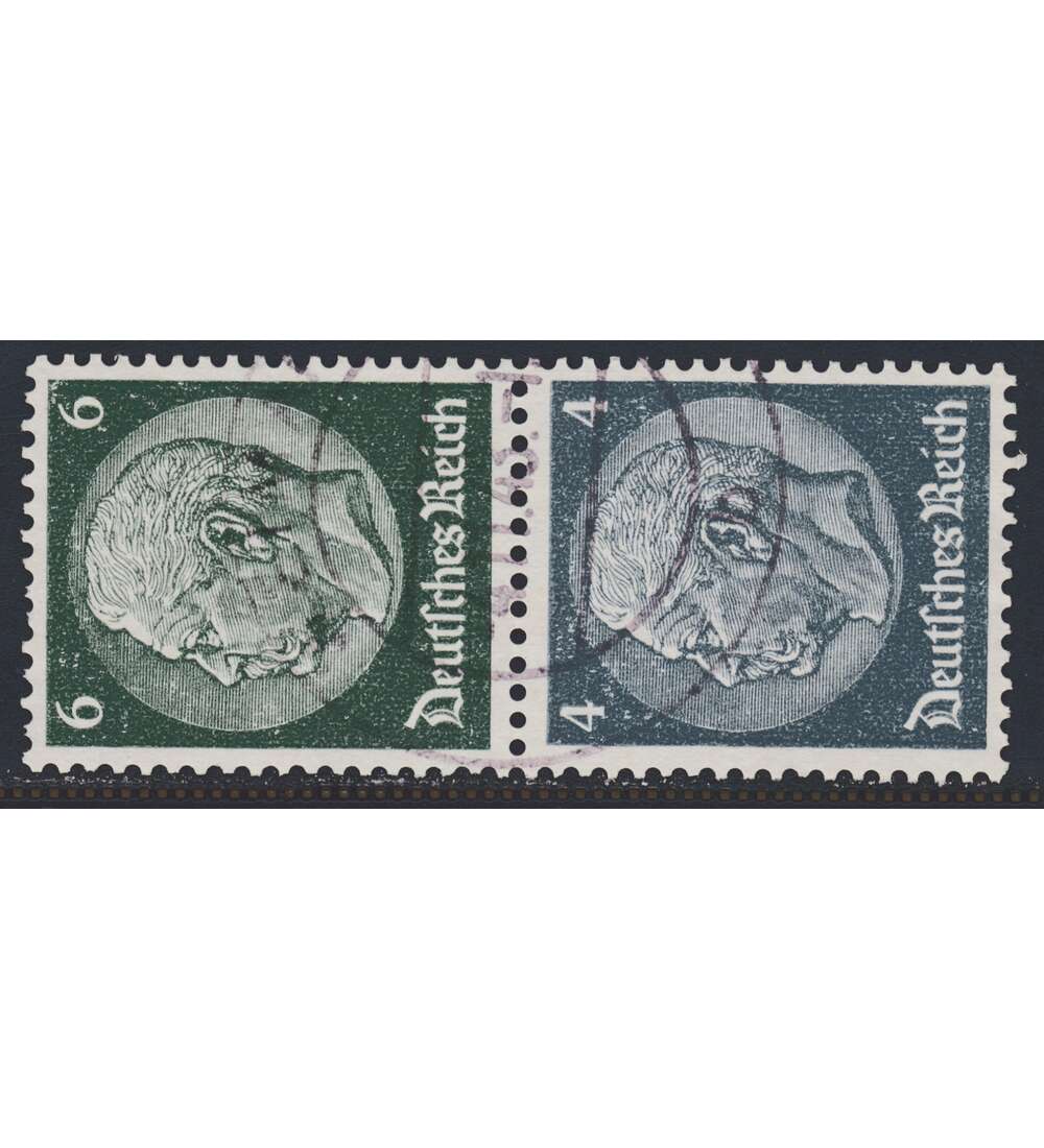 Deutsches Reich Zusammendruck S217 gestempelt Hindenburg aus Rollen (6+4)