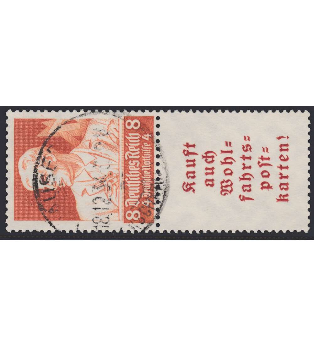 Deutsches Reich Zusammendruck S223 gestempelt Nothilfe 1934 Stnde (8+A6)