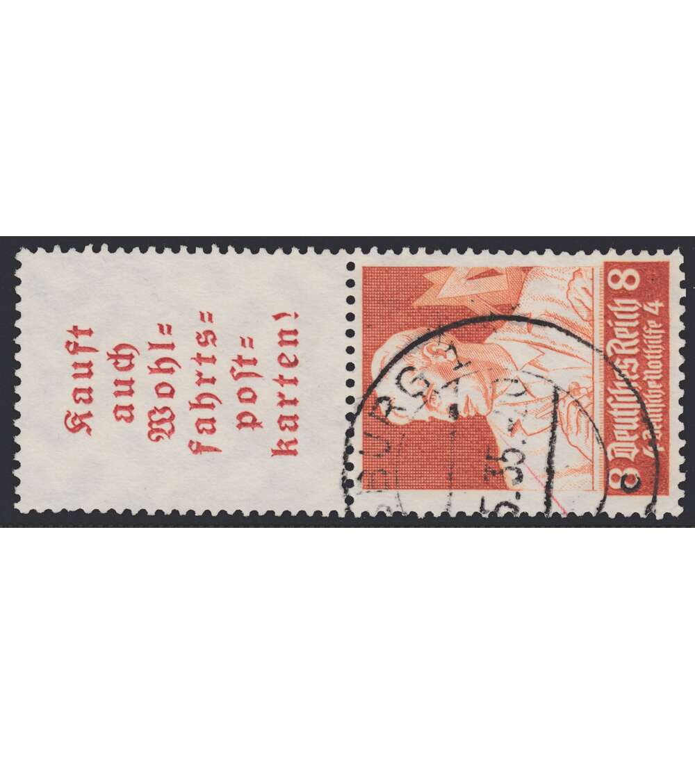 Deutsches Reich Zusammendruck S225 gestempelt Nothilfe 1934 Stnde (A6+8)