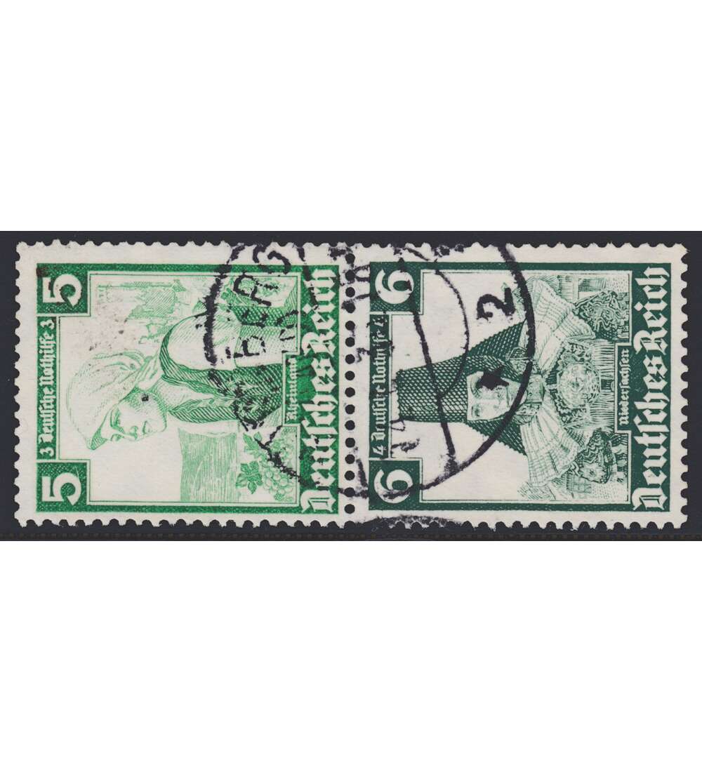 Deutsches Reich Zusammendruck S231 gestempelt Nothilfe 1935 Trachten (5+6)