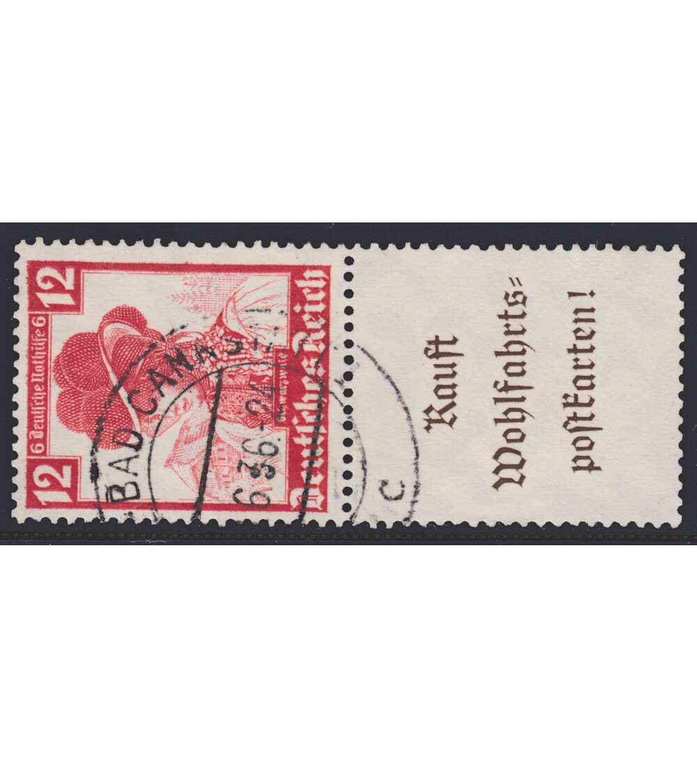 Deutsches Reich Zusammendruck S241 gestempelt Nothilfe Trachten (12+A7)