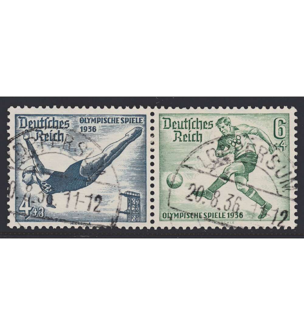 Deutsches Reich Zusammendruck W103 gestempelt Olympische Spiele 1936 (4+6)