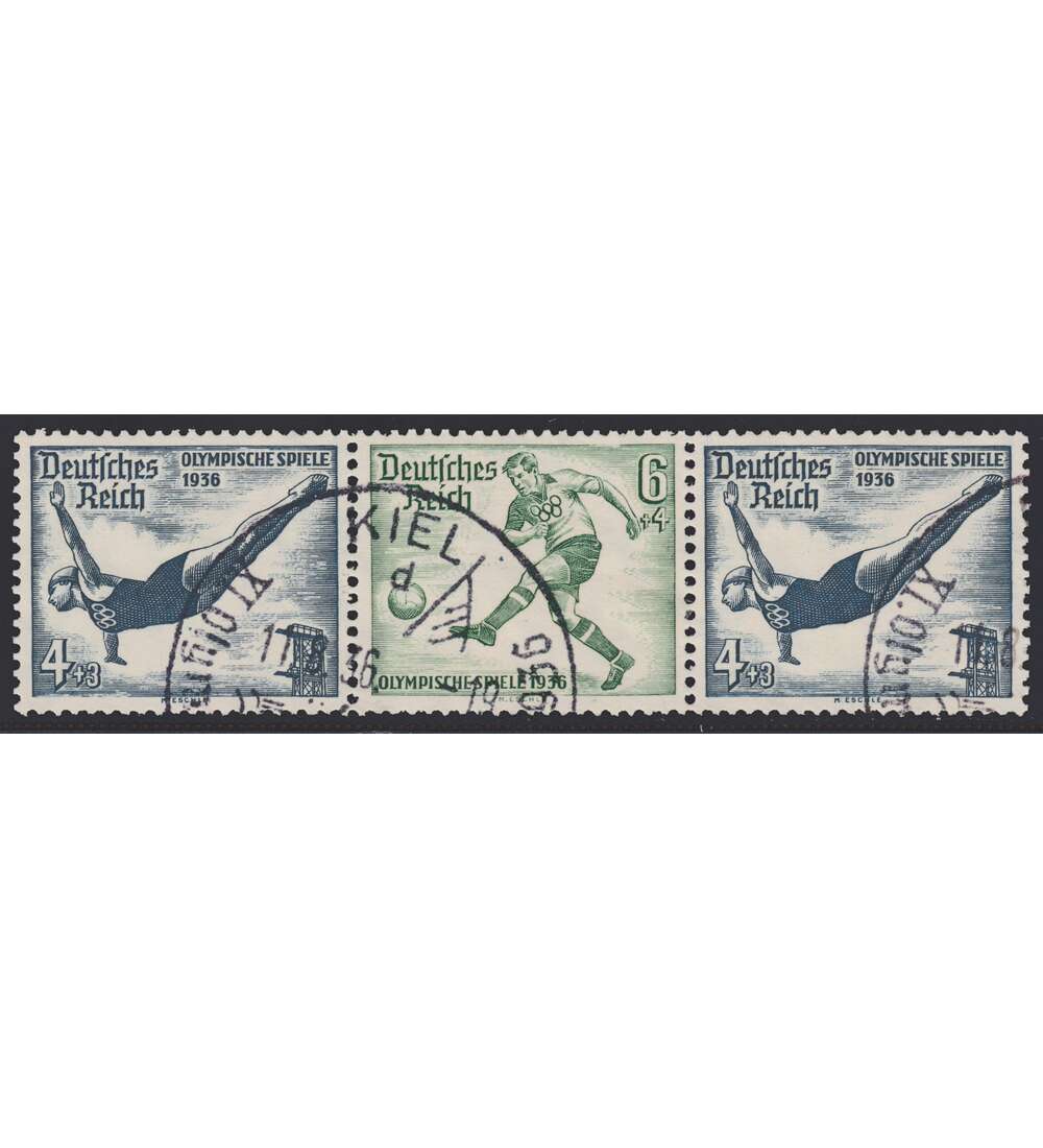 Deutsches Reich Zusammendruck W104 gestempelt Olympische Spiele 1936 (4+6+4)