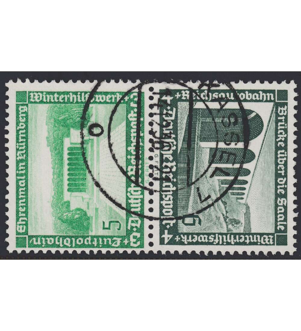 Deutsches Reich Zusammendruck SK29 gestempelt Winterhilfe 1936 (5+6)