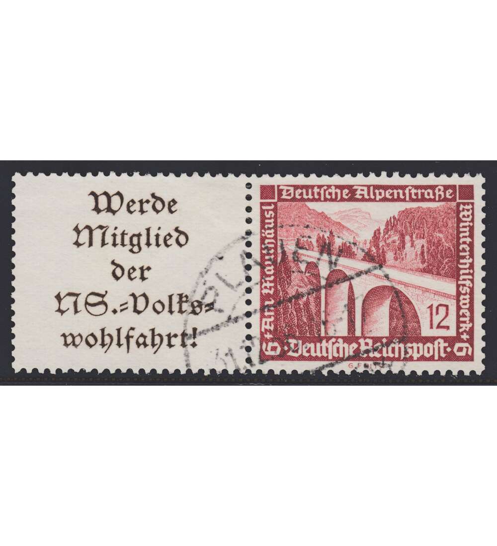 Deutsches Reich Zusammendruck W111gestempelt Winterhilfe 1936 (A11.1+12)