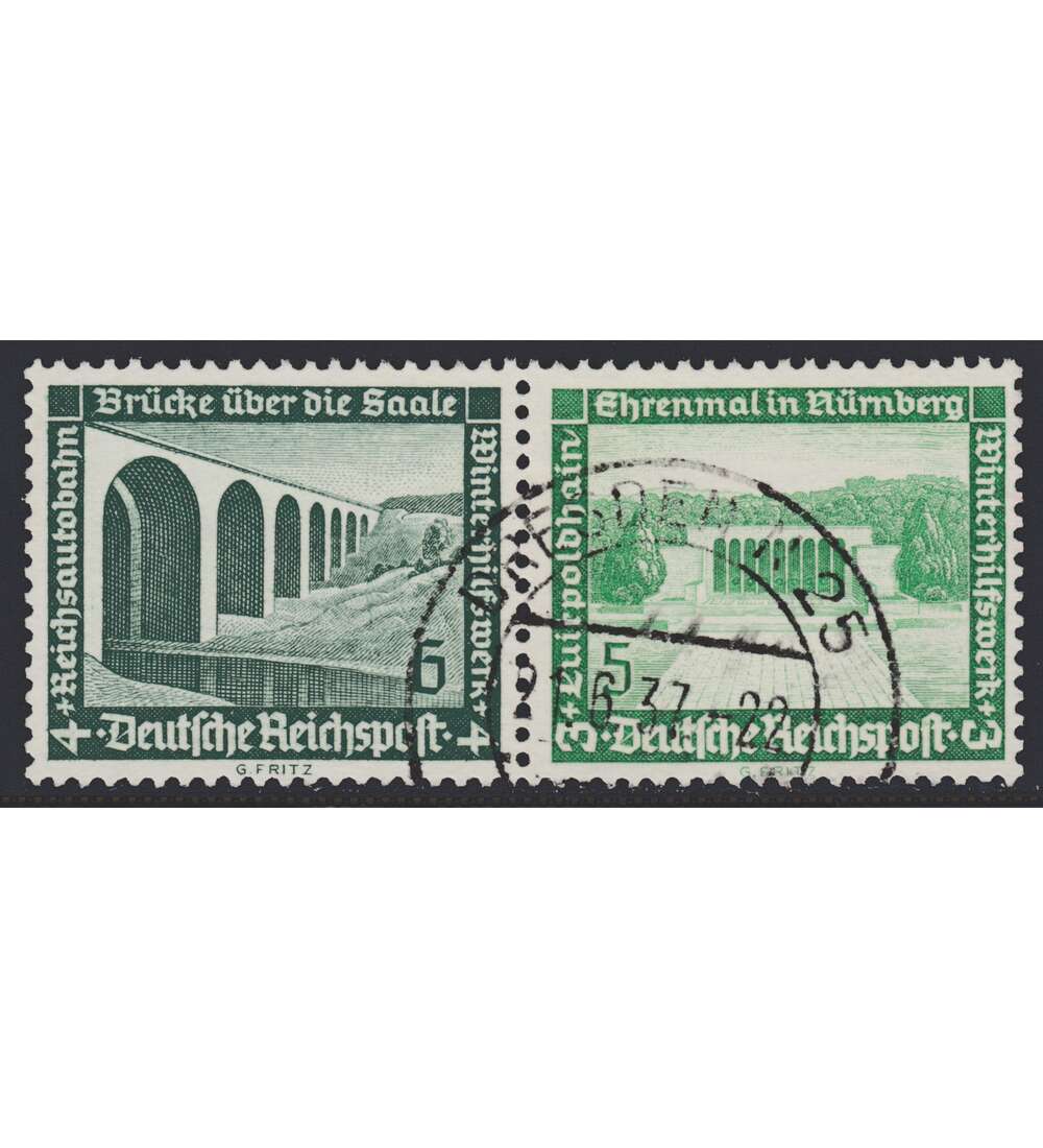 Deutsches Reich Zusammendruck W121 gestempelt Winterhilfe 1936 (6+5)