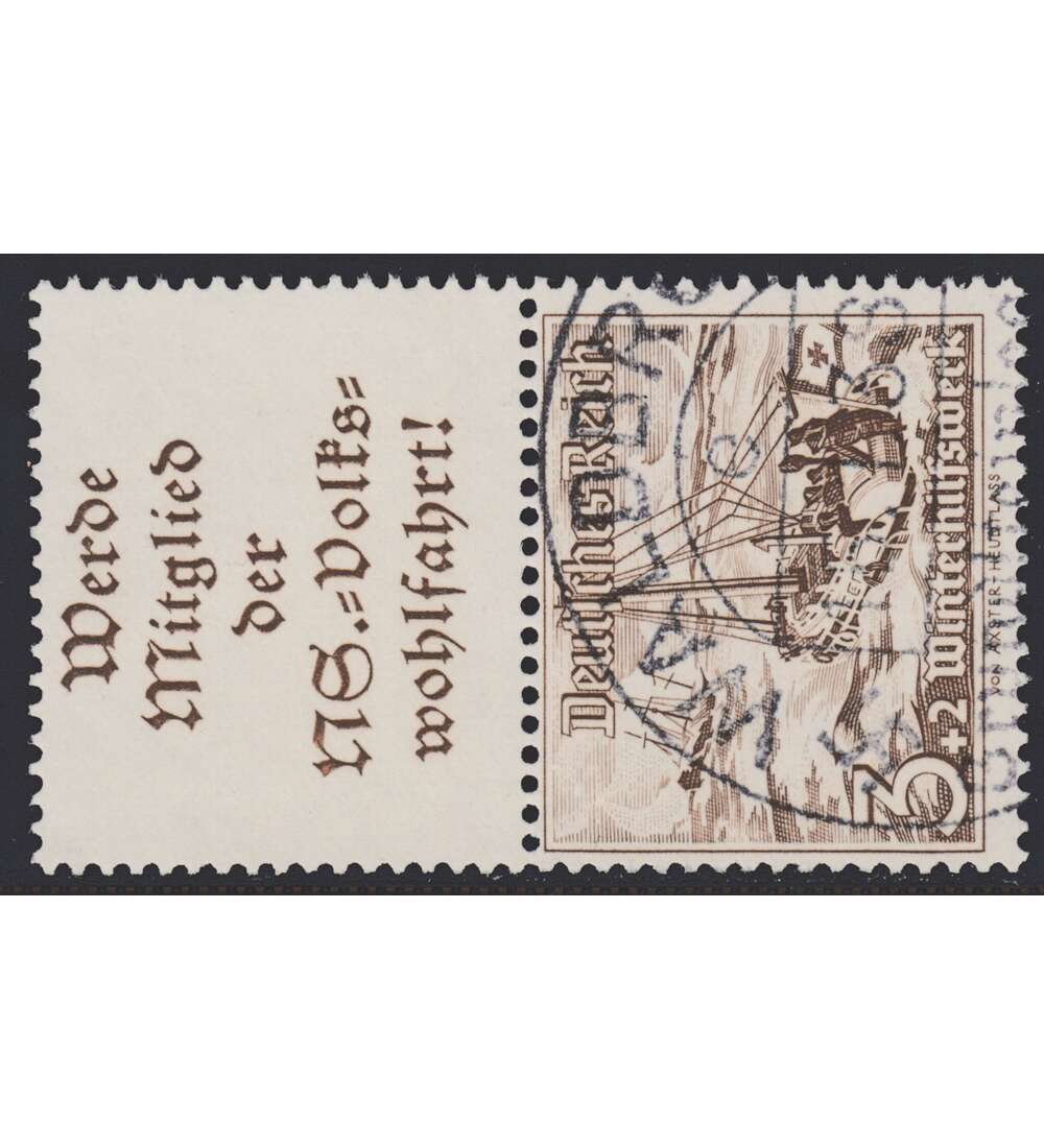 Deutsches Reich Zusammendruck S244 gestempelt Winterhilfe 1937 (A11.2+3)