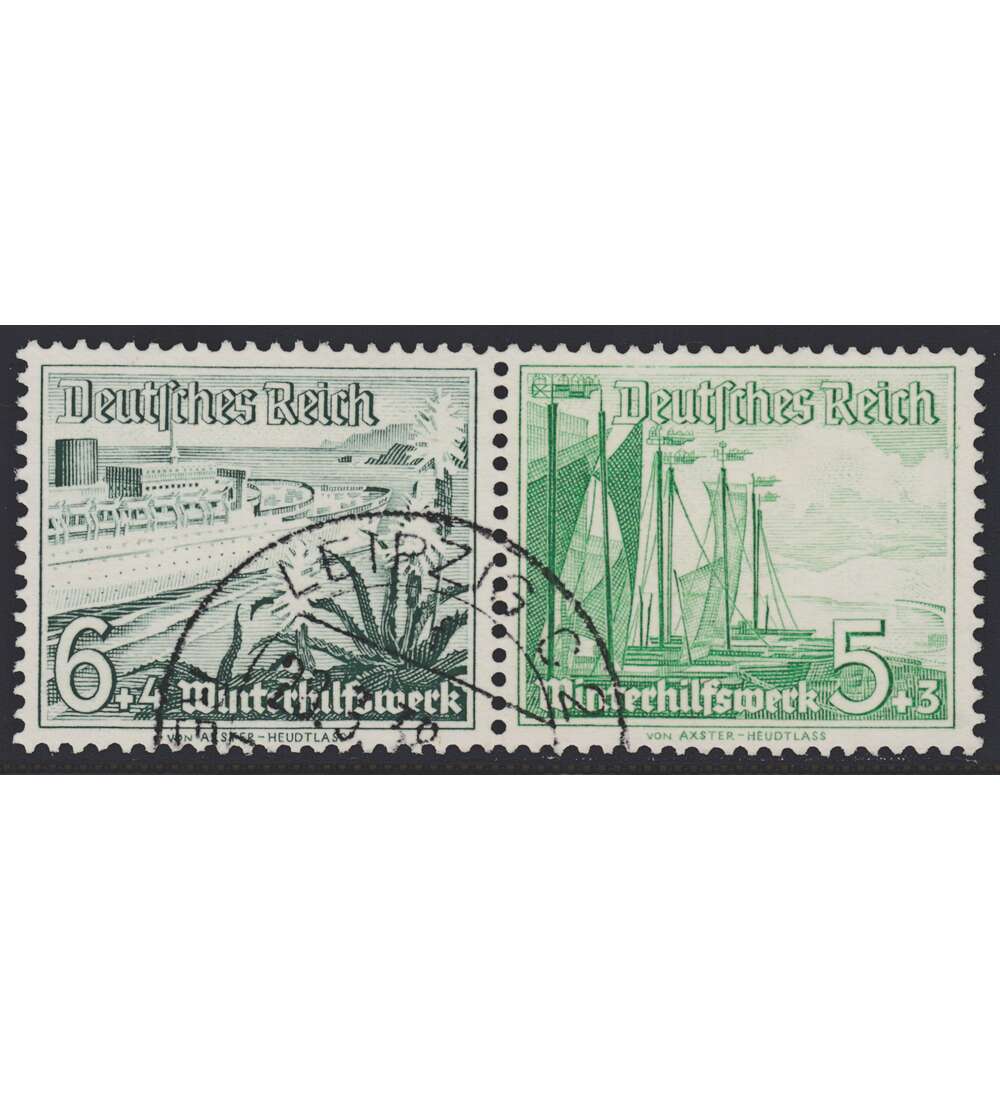 Deutsches Reich Zusammendruck W123 gestempelt Winterhilfe 1937 (6+5)