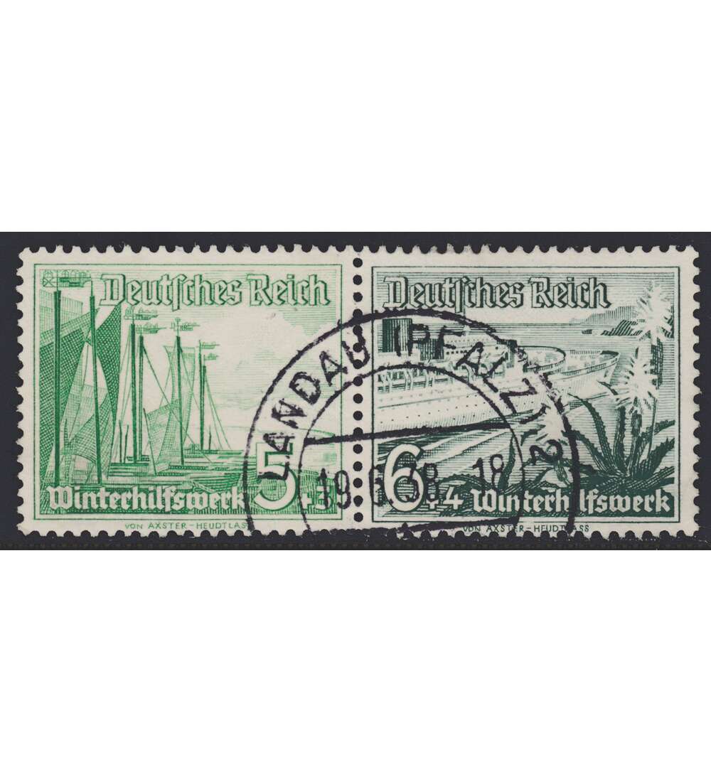 Deutsches Reich Zusammendruck W125 gestempelt Winterhilfe 1937 (5+6)