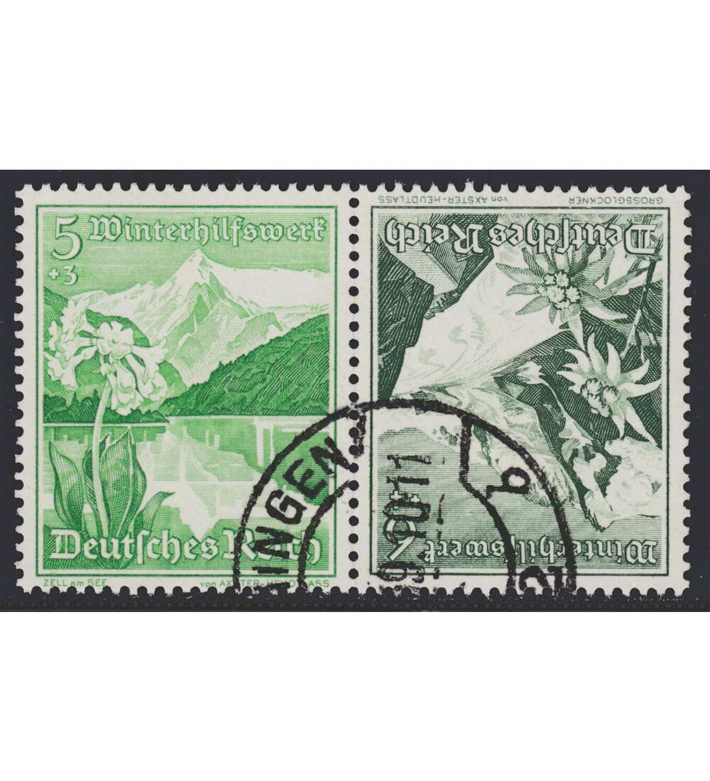 Deutsches Reich Zusammendruck K33 gestempelt Winterhilfe 1938 (5+6)