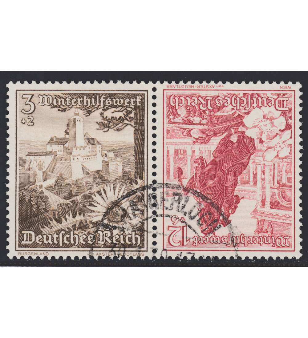 Deutsches Reich Zusammendruck K34 gestempelt Winterhilfe 1938 (3+12)