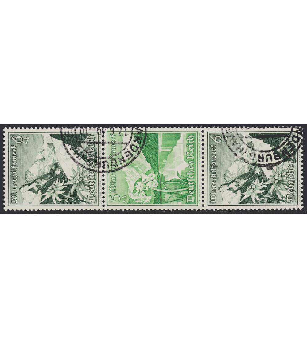 Deutsches Reich Zusammendruck S248 gestempelt Winterhilfe 1938 (6+5+6)