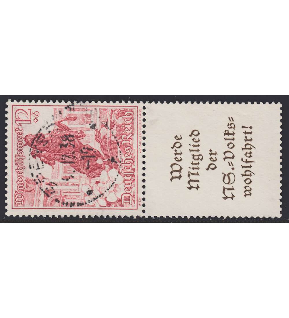 Deutsches Reich Zusammendruck S253 gestempelt Winterhilfe 1938 (12+A11.3)