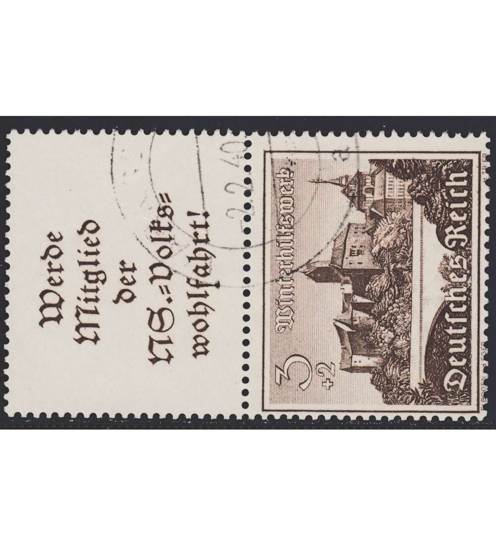Deutsches Reich Zusammendruck S257 gestempelt Winterhilfe 1939 (A11.4+3)