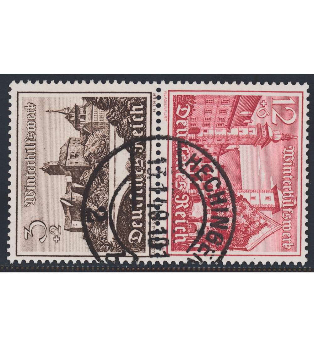 Deutsches Reich Zusammendruck SK36 gestempelt Winterhilfe 1939 (3+12)