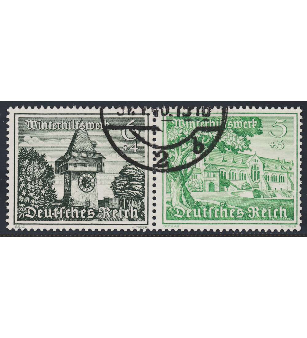 Deutsches Reich Zusammendruck W136 gestempelt Winterhilfe 1939 (6+5)