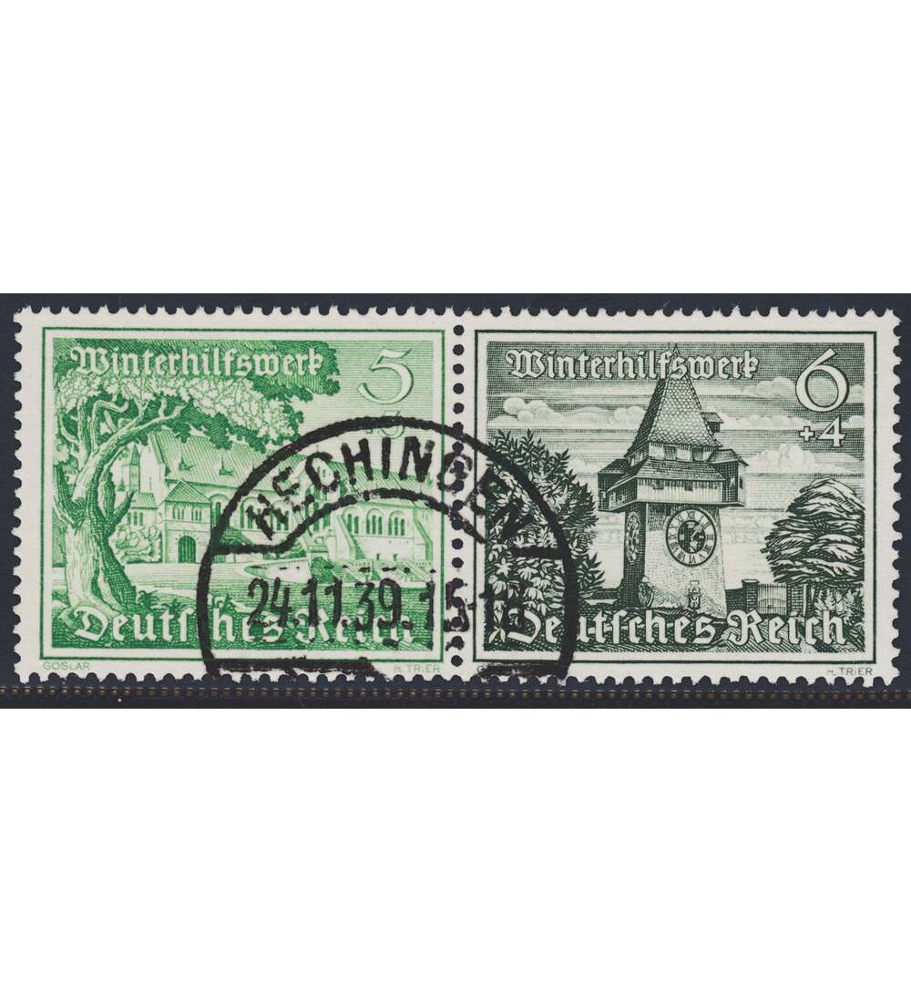 Deutsches Reich Zusammendruck W138 gestempelt Winterhilfe 1939 (5+6)
