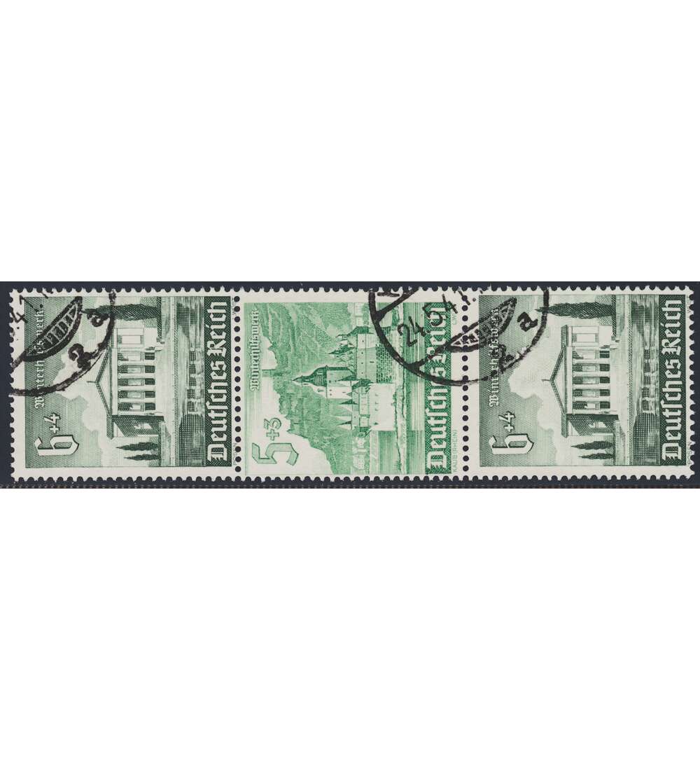 Deutsches Reich Zusammendruck S261 gestempelt Winterhilfe 1940 (6+5+6)