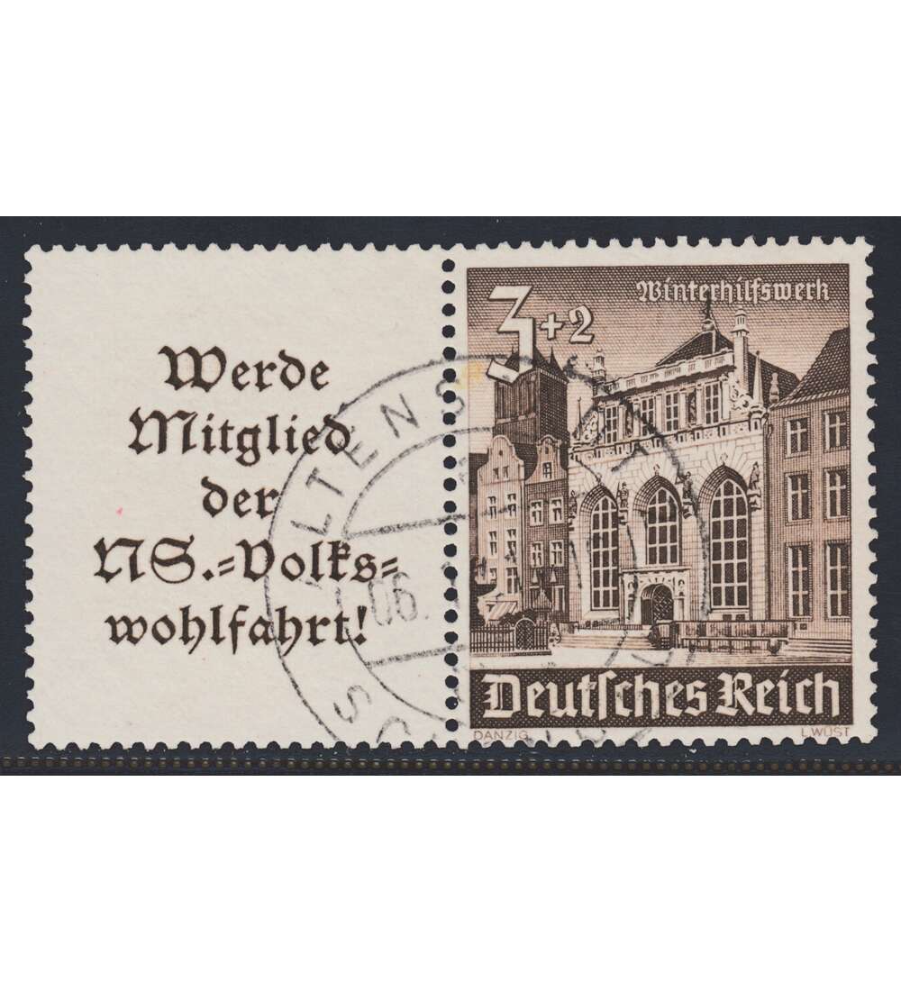 Deutsches Reich Zusammendruck W148 gestempelt Winterhilfe 1940 (A11.3+3)