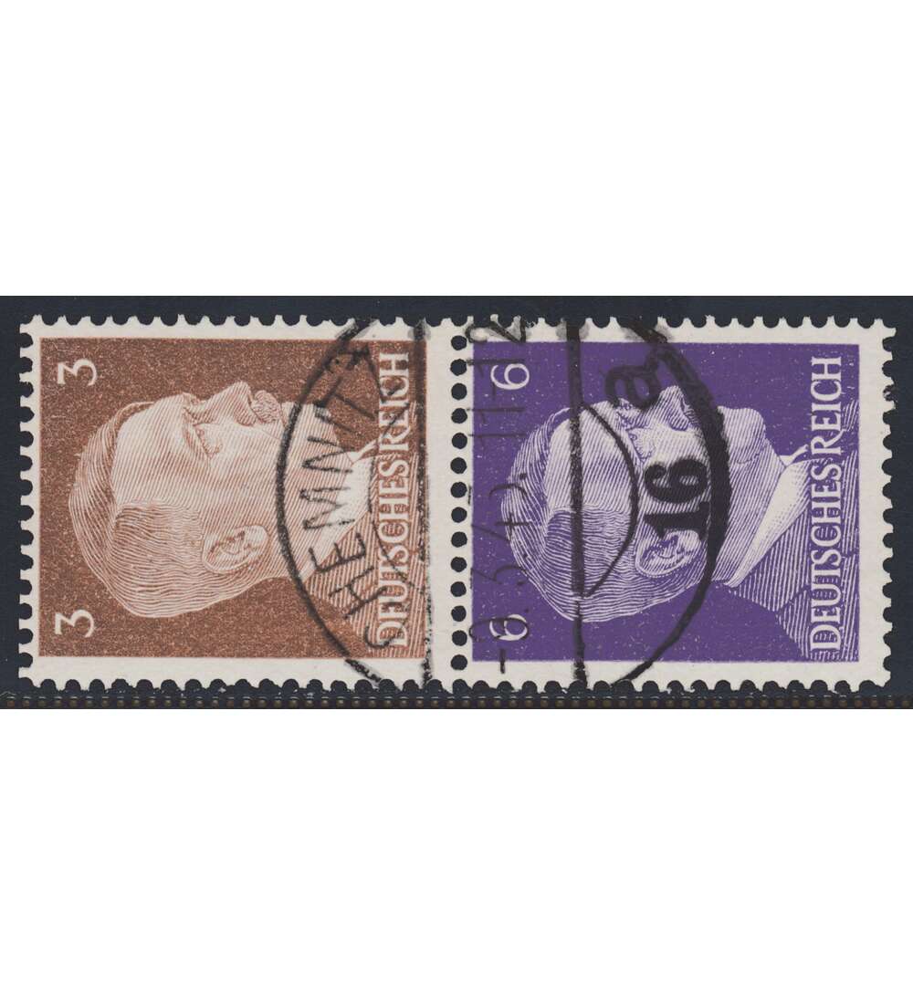 Deutsches Reich Zusammendruck S274 gestempelt Hitler 1941 (3+6)