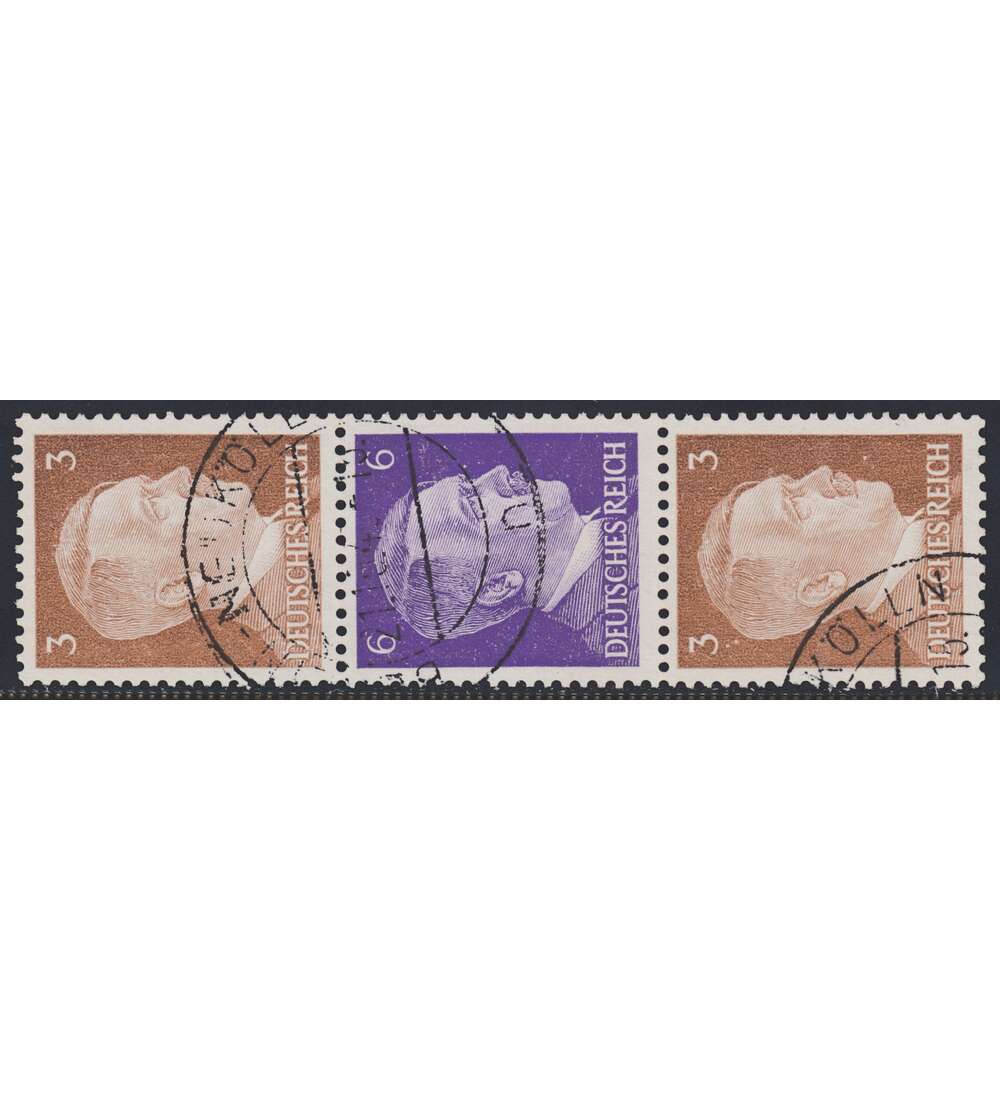 Deutsches Reich Zusammendruck S275 gestempelt Hitler 1941 (3+6+3)