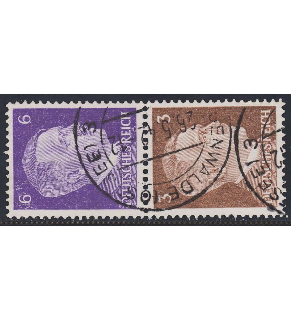 Deutsches Reich Zusammendruck S276 gestempelt Hitler 1941 (6+3)