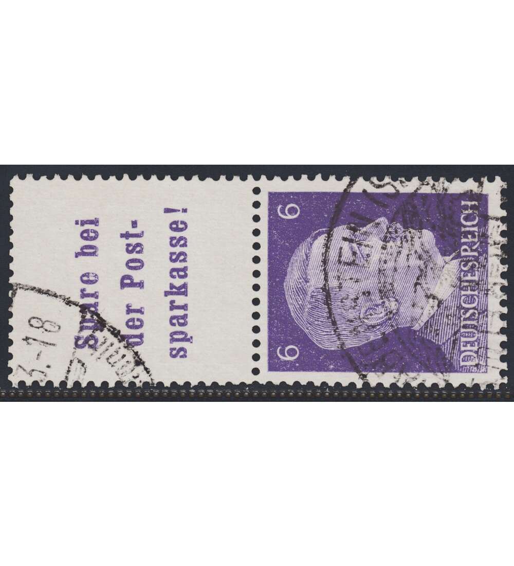 Deutsches Reich Zusammendruck S282 gestempelt Hitler 1941 (A13.4+6)