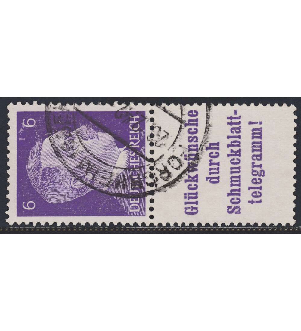Deutsches Reich Zusammendruck S288 gestempelt Hitler 1941 (6+A14.3)