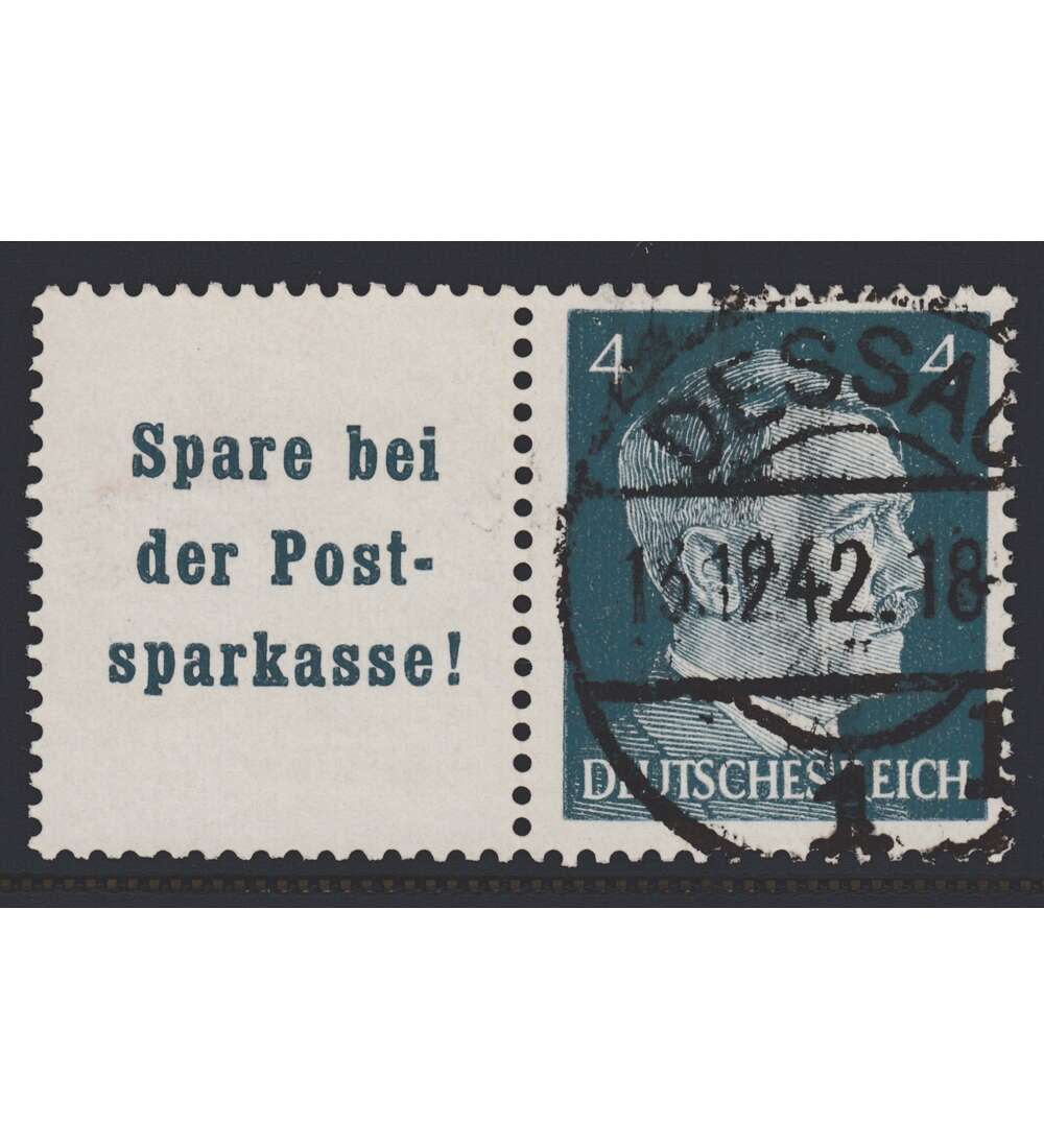 Deutsches Reich Zusammendruck W151 gestempelt Hitler 1941 (A13.3+4)