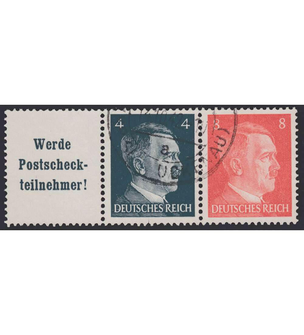 Deutsches Reich Zusammendruck W153 gestempelt Hitler 1941 (A16.3+4+8)